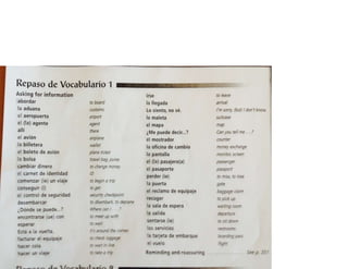 Lista de vocabulario