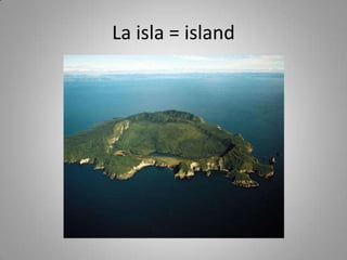 La isla = island
 