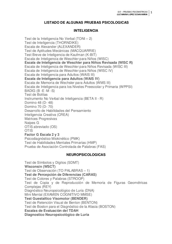 lista de preguntas de si o no listado de algunas pruebas psicologicas lista de preguntas de si o no listado de algunas pruebas psicologicas