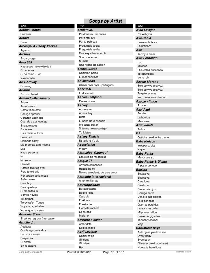 lista de canciones para vanbasco gratis lista de canciones para vanbasco gratis