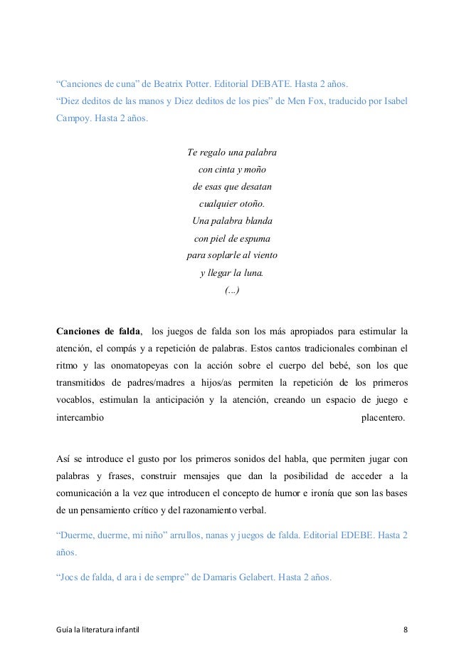 Listado De Literatura Infantil
