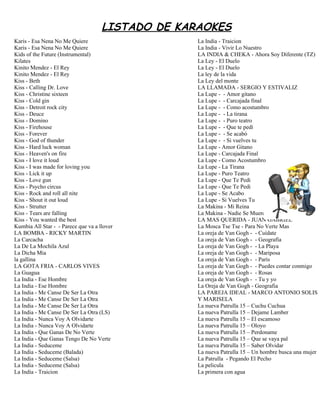 Listado karaoke 3