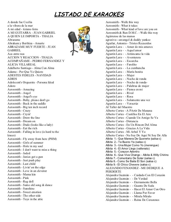 Listado karaoke 3