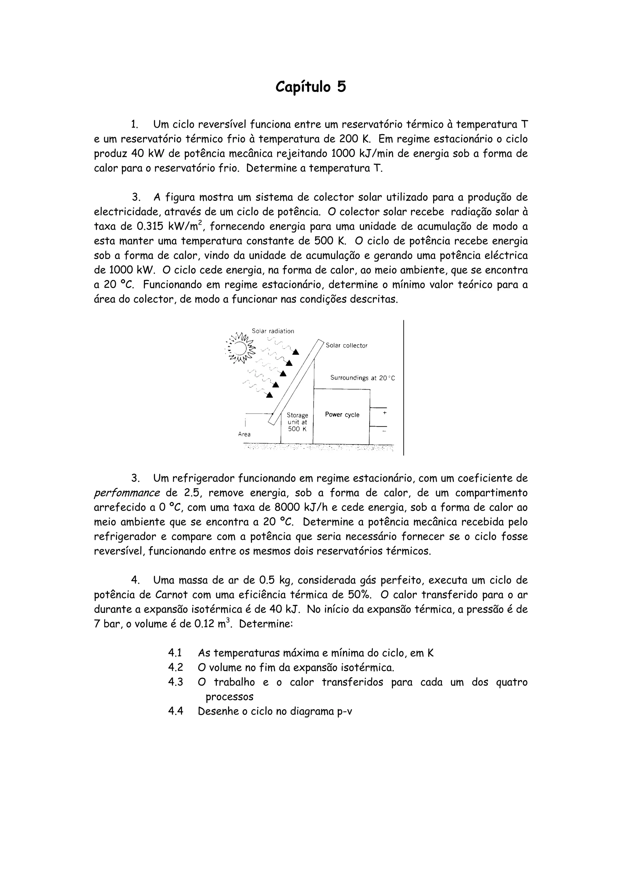Termodinamica - Lista Exercícios 1 | PDF
