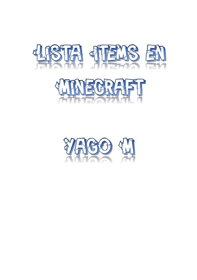 Lista Items En Minecraft