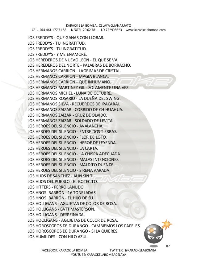 Lista Karaoke 2012 Book 4