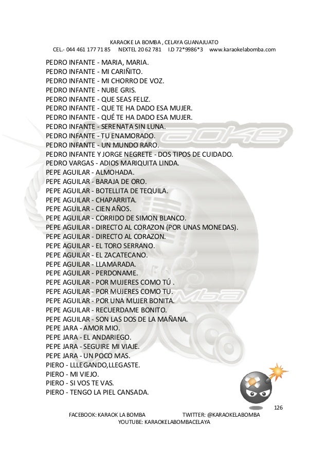 Canciones para karaoke mujer español Canciones para karaoke mujer español