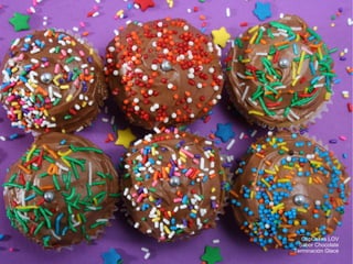 CupCakes LOV Sabor Chocolate Terminación Glacé 