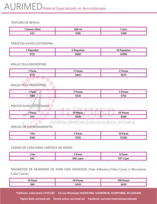 Lista de Precios Aurimed Menudeo