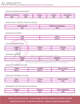 Lista de Precios Aurimed Menudeo