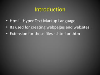 List and images in html | PPT