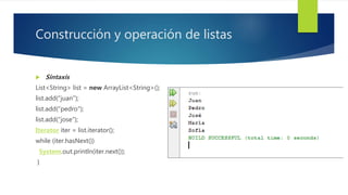 Listas java | PPTX