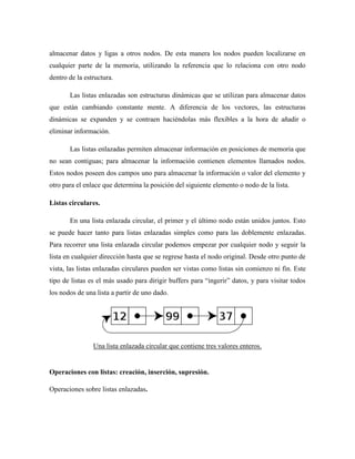 Listas como estructura de datos.. | DOCX