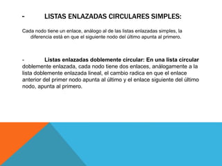 Estructura de datos_Listas encadenadas presentacion | PPTX