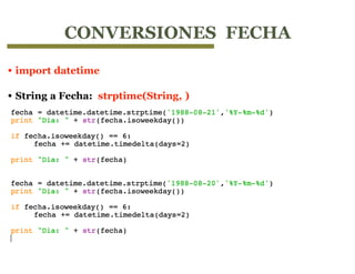 Listas y fecha en Python | PDF