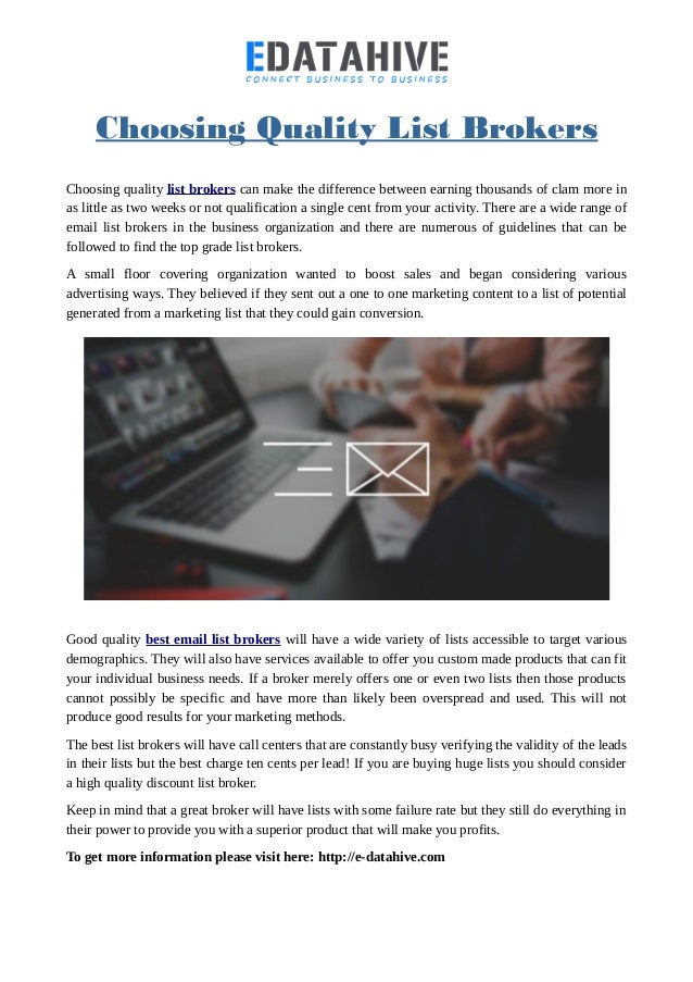 Best Email List Brokers