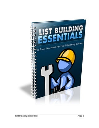 List Building Essentials   Page 1
 