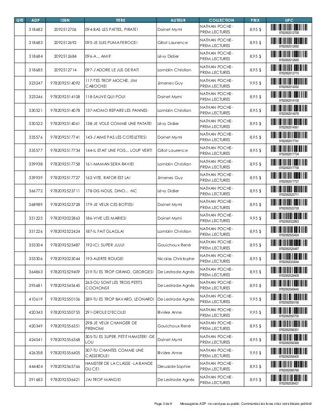 Liste des livres des collections Premières lectures Nathan et Premier… Liste des livres des collections Premières lectures Nathan et Premier…