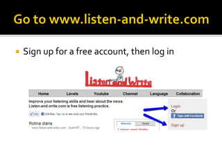  Sign up for a free account, then log in
 