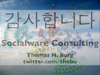 Socialware Consulting
     Thomas N. Burg
    twitter.com/thobu
 