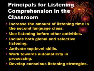 Listening Comprehension Development Developing Listening Skills in Language.ppt