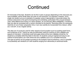 Listening And Transcribing | PPT | Homework and Study | Education