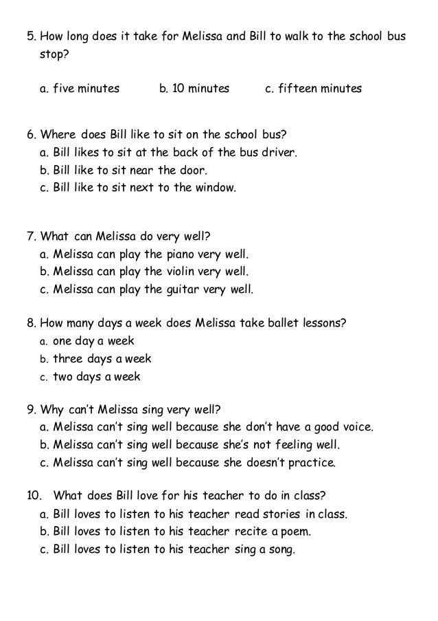 Listening worksheet (brother and sister)