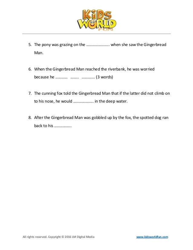 Listening Prehension Worksheet For 7 9 Year Old Kids