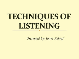 Listening - all concepts