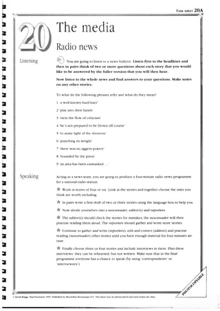 Listening and speaking. advanced.