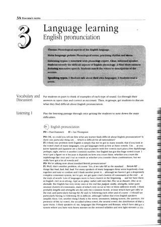 Listening and speaking. advanced.