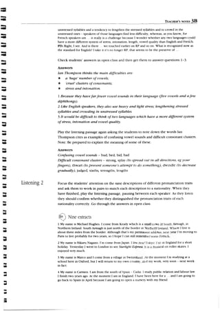 Listening and speaking. advanced.