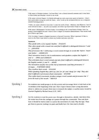 Listening and speaking. advanced.