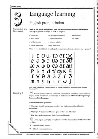 Listening and speaking. advanced.