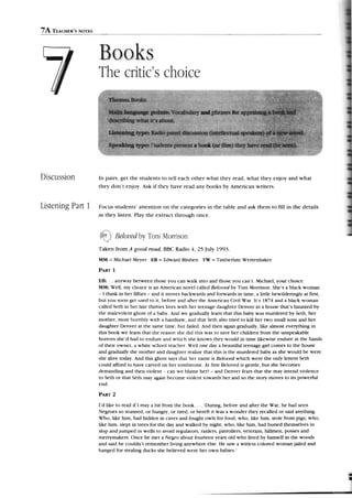 Listening and speaking. advanced.