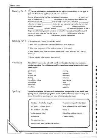 Listening and speaking. advanced.