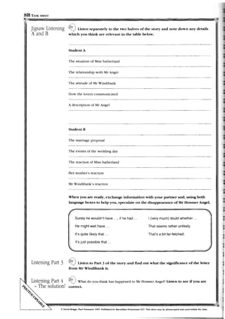 Listening and speaking. advanced.