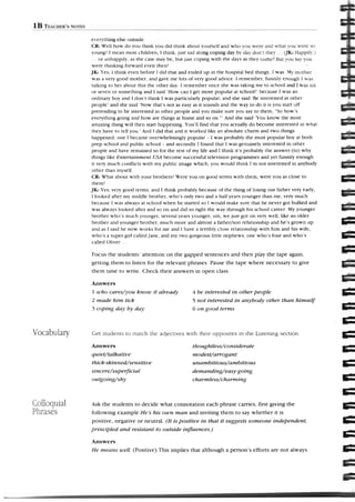 Listening and speaking. advanced.