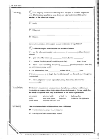 Listening and speaking. advanced.