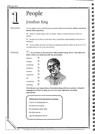 Listening and speaking. advanced.