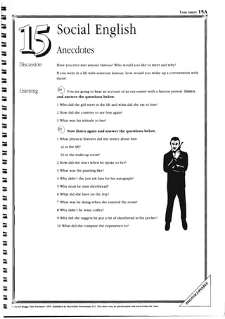 Listening and speaking. advanced.