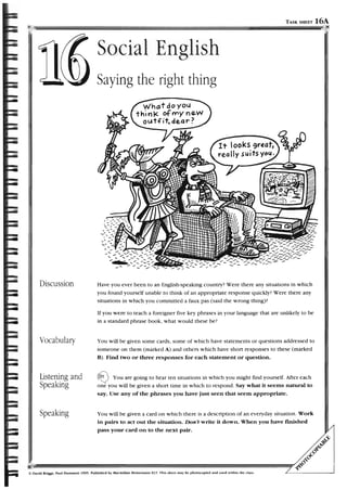 Listening and speaking. advanced.