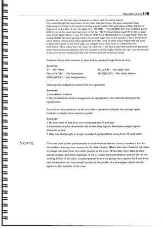 Listening and speaking. advanced.