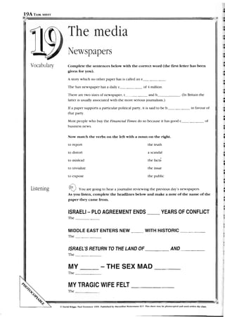 Listening and speaking. advanced.