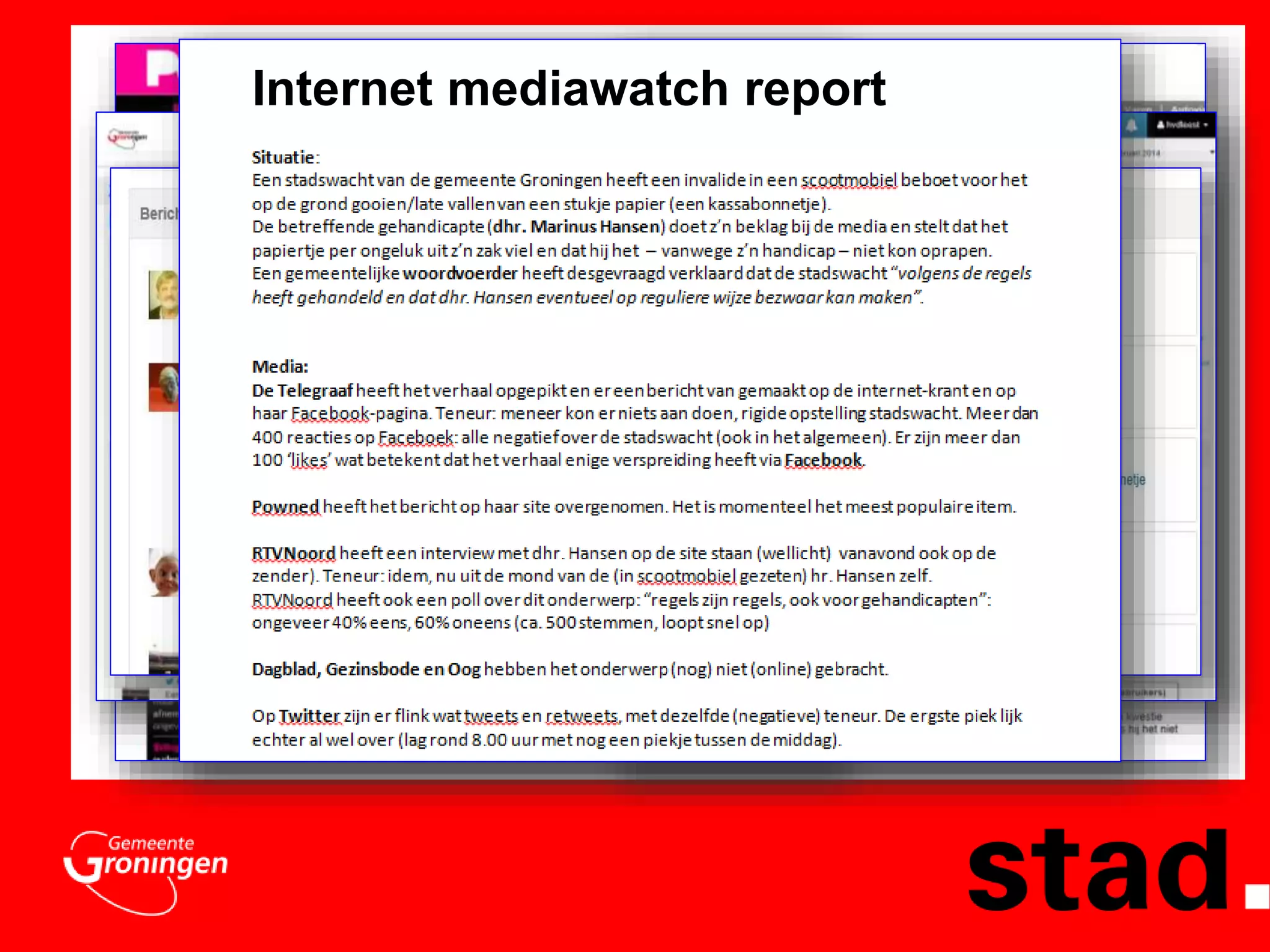 Internet mediawatch report 
 