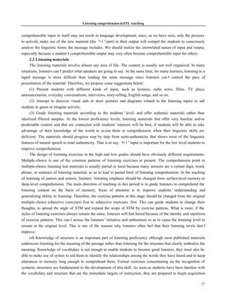 Listening Comprehension in EFL Teaching | PDF