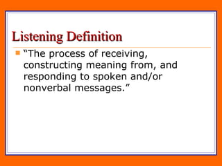 Listening Effectively | PPT