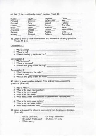 Listening exercises 1st term nb1