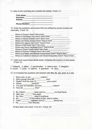 Listening exercises 1st term nb1