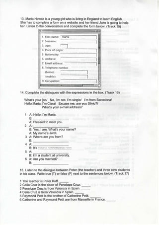 Listening exercises 1st term nb1